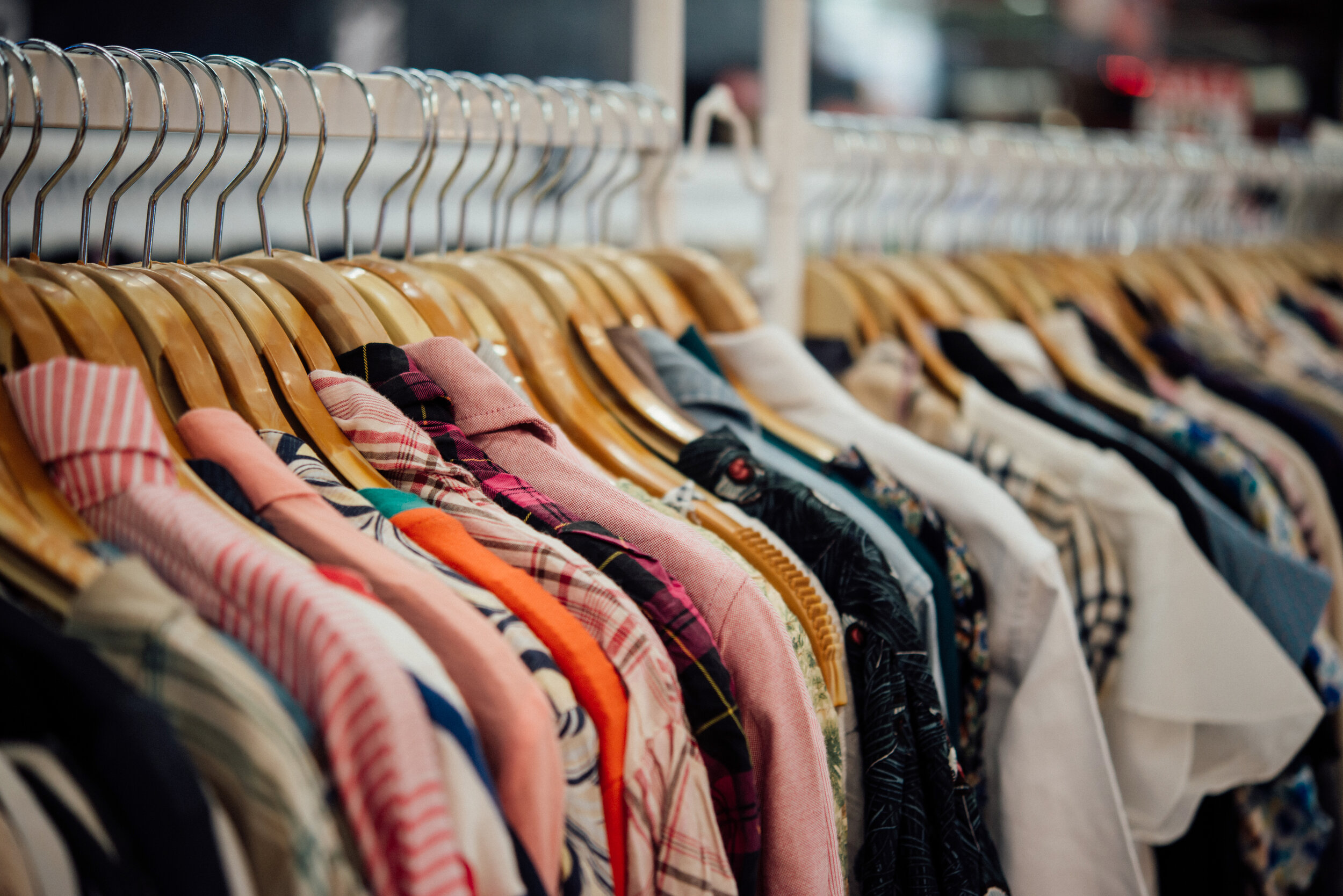 Finished womenswear garments ready for export at KBK Exports production facility